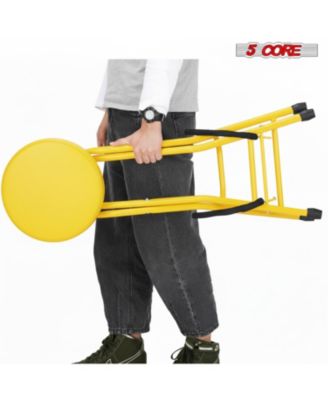 Guitar Stool 3.15" Padded Chair Foldable Heavy Duty Music Seat Built in Foot Rest Guitar Stand