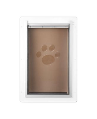 Large Wall Pet Door with Metal Frame & Lock, 14.25" x 21.1", 3-Flap Weatherproof Design