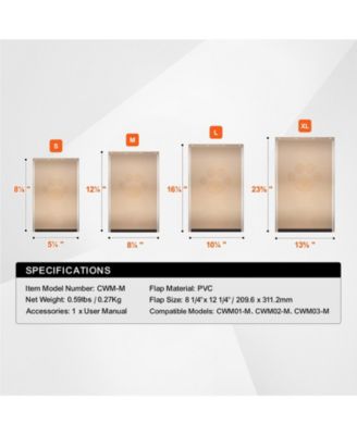 Replacement Flap for Pet Door, 8.25" x 12.25", Thick PVC with Magnetic Strip, Weatherproof