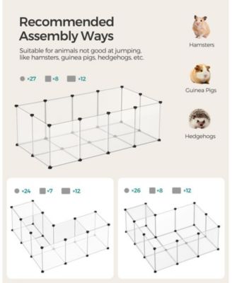 Cat Litter Box Enclosure with Removable Divider, Modular PP Panels, Easy Assembly, 56.3" L