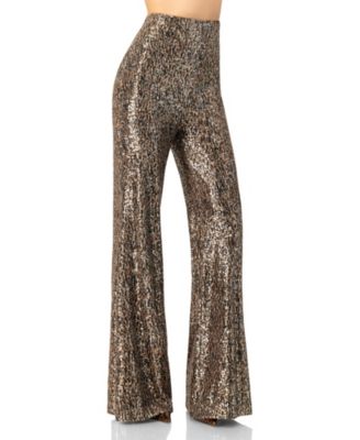 Women's Sequin Flared Trousers