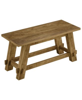 63" Counter Height Bar Table with Footrest, Rectangular Tall High Top Pub Table, Industrial Home Bar Unit, Rustic Brown