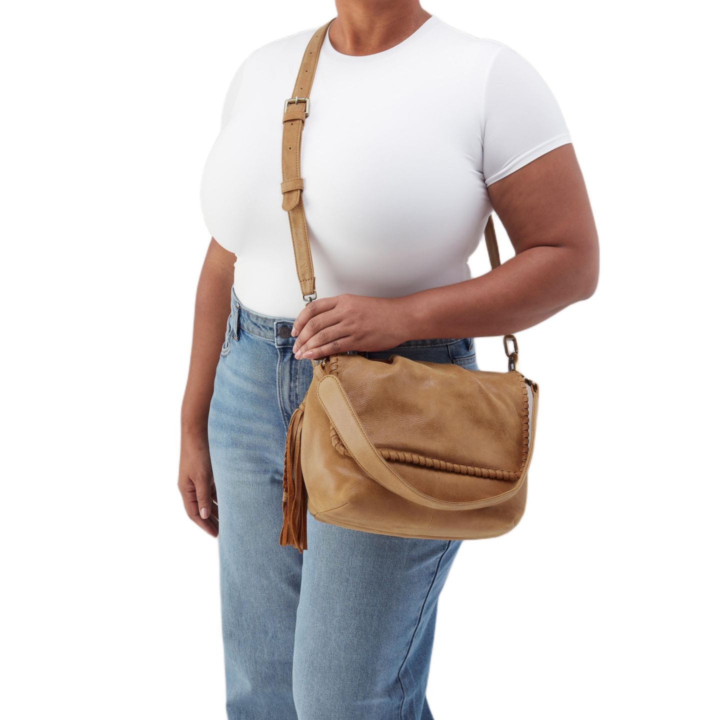 Женская сумка HOBO Harley Convertible Hidden Magnet Closure Crossbody Shoulder, цвет: Виски — фото 3