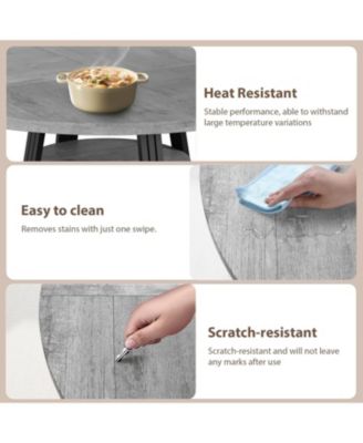 Kitchen Table 47.2 inch Round Dining Table for Dining Room, Home Office, Living Room