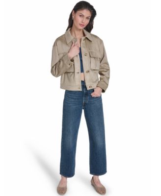 Women's Laydown Collar Front-Button Jacket