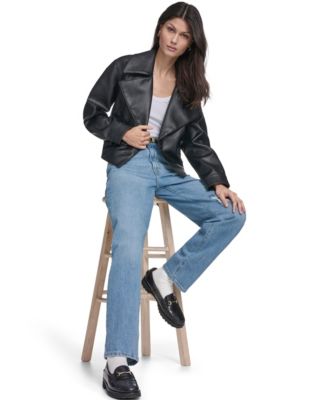 Women's Spread Collar Button-Front Jacket