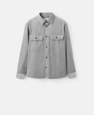 Men's Pockets Corduroy Overshirt
