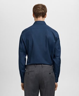 Men's Slim-Fit Cotton Poplin Dress Shirt