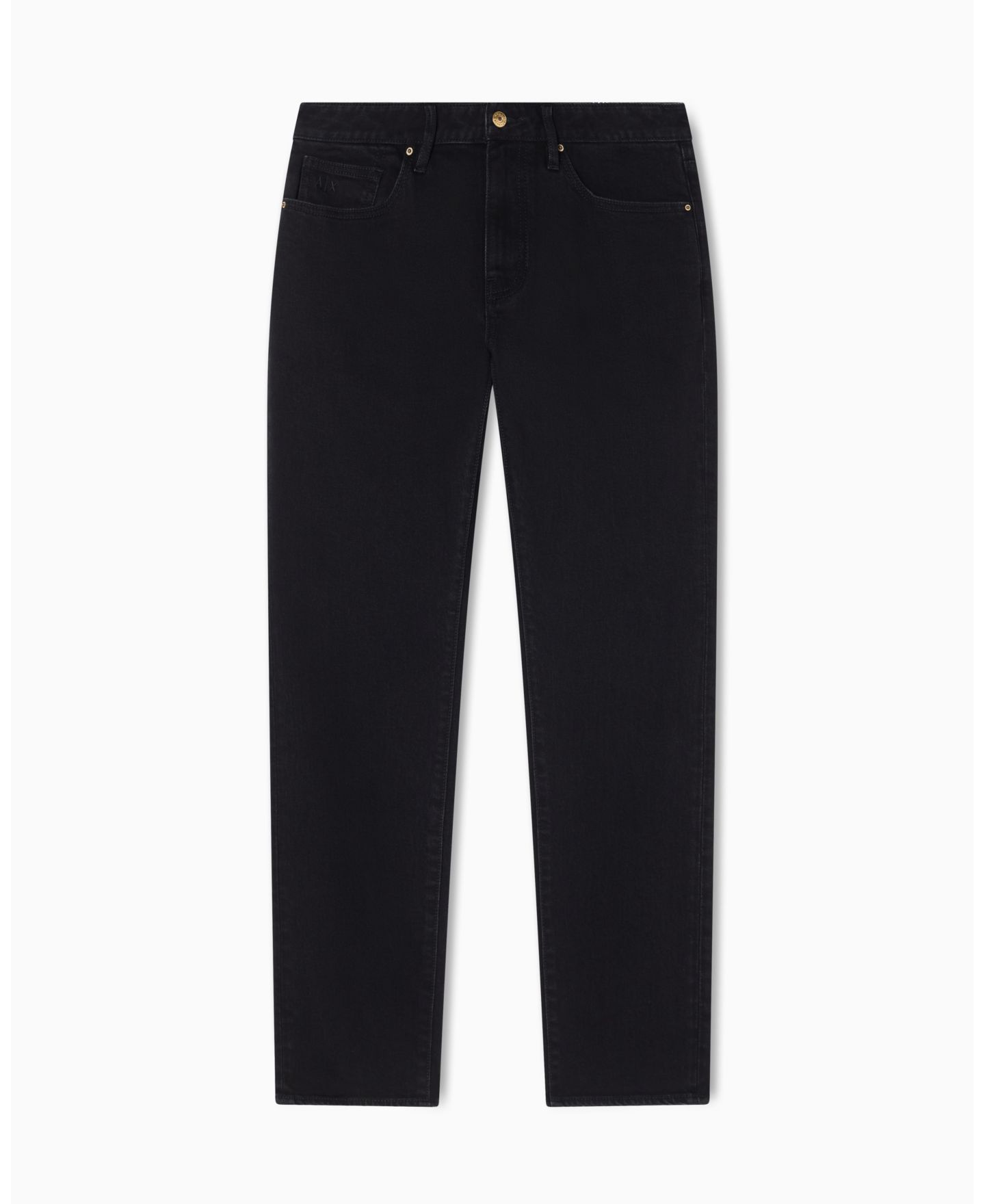 Мужские джинсы A|X Armani Exchange Black and Gold J14 Slim Denim Jeans, цвет: Чёрный — фото 2