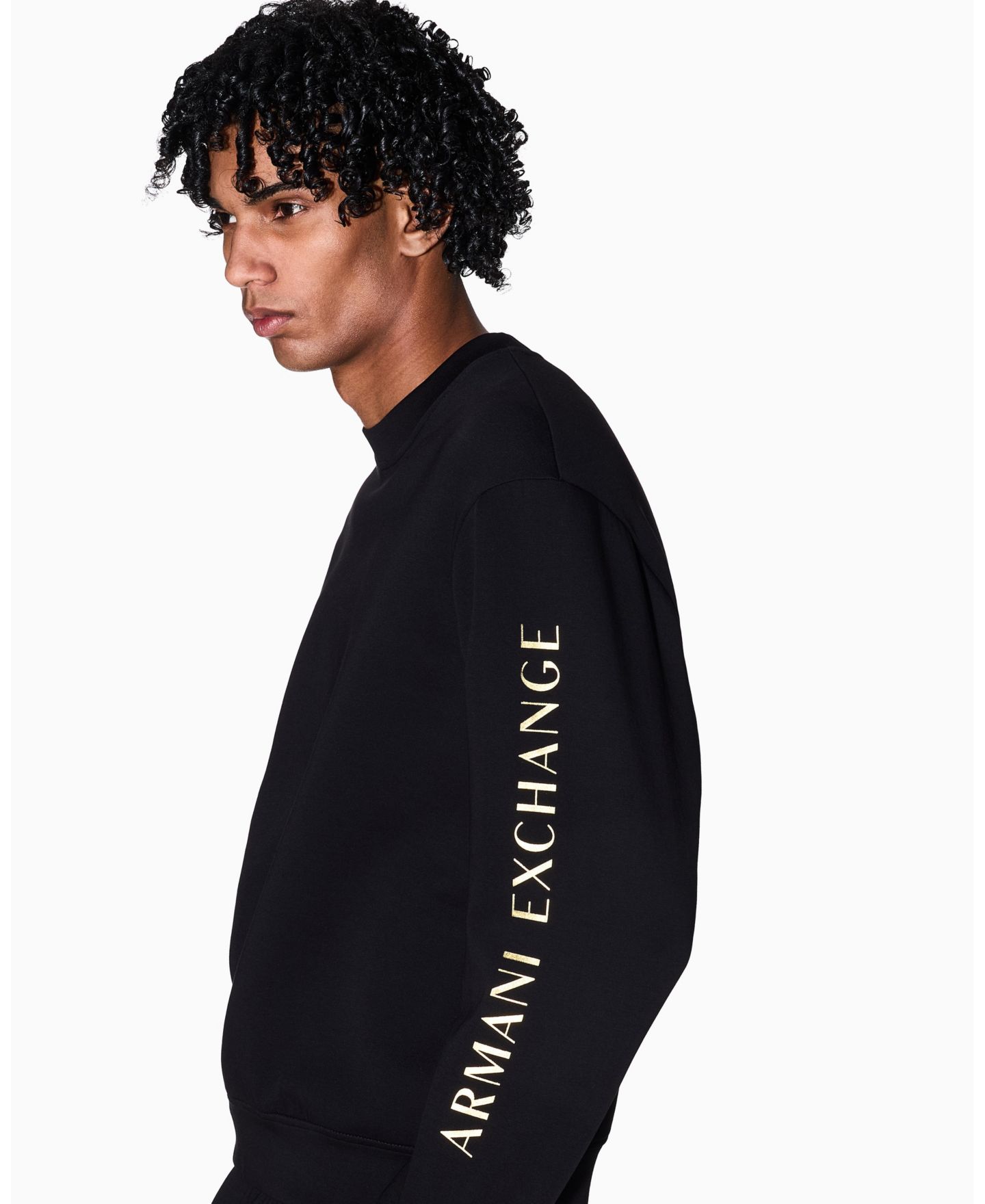 Мужской свитшот A|X Armani Exchange Lunar New Year Back Graphic Crew Neck, цвет: Чёрный — фото 3