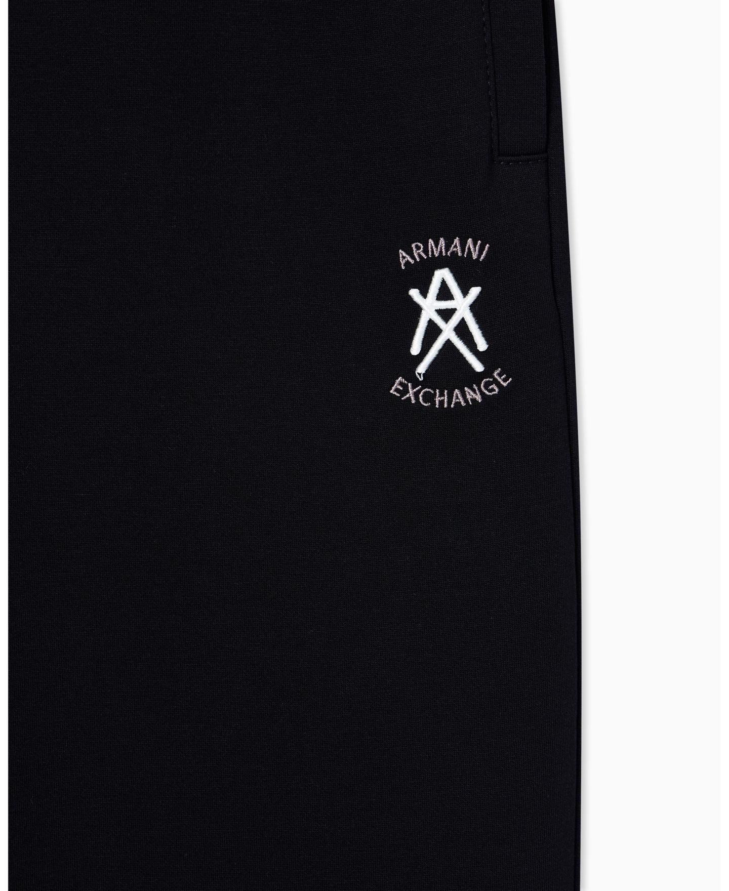 Мужские брюки A|X Armani Exchange Fleece Logo Patch Jogger, цвет: Чёрный — фото 3