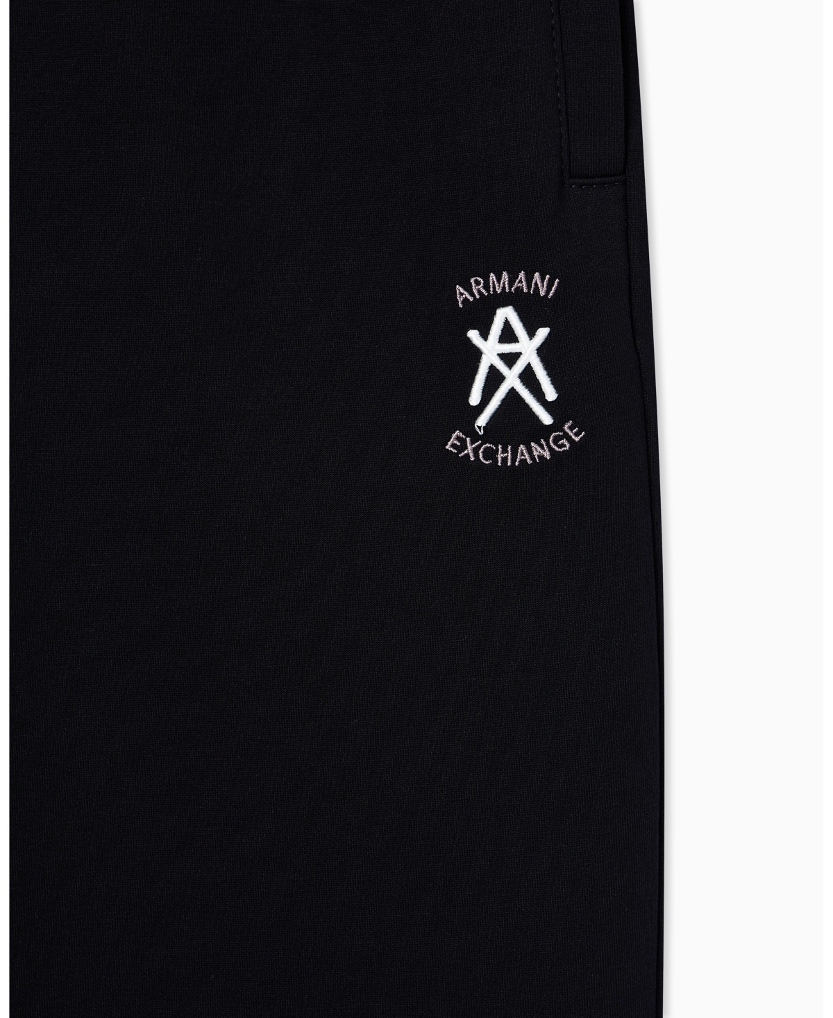 A|X Armani Exchange Men's Fleece Logo Patch Jogger Pants
