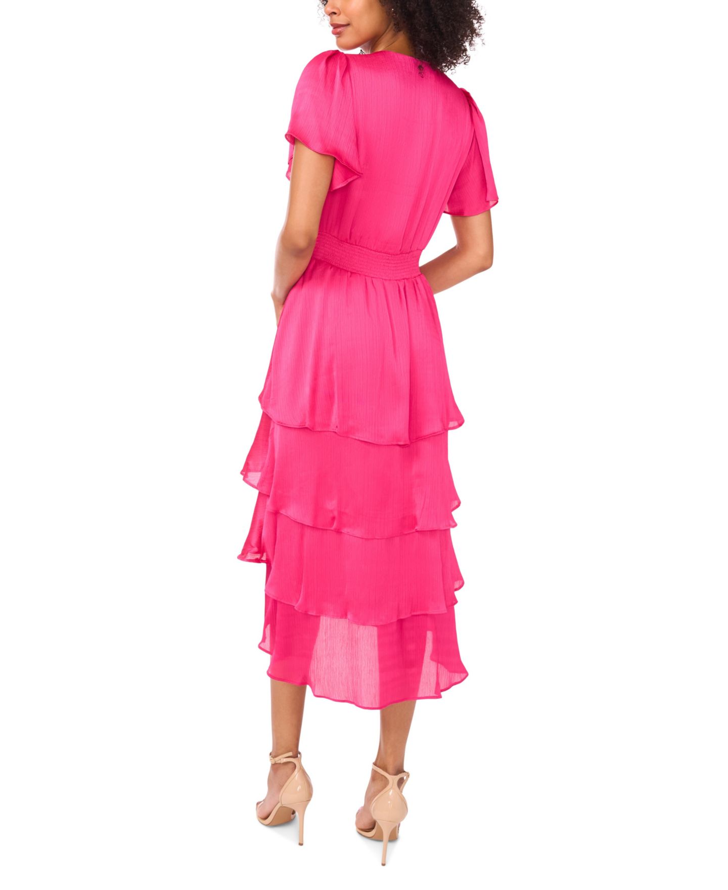 Женское платье Vince Camuto V-Neck Short-Sleeve, цвет: Фиолетовый — фото 3