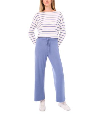 Women's Stripe Rolled Edge Long Sleeves Sweater