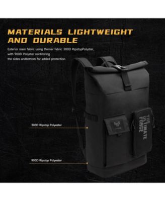 TUF Gaming VP4700 Backpack, up to 17" laptop, with top folded closure to resize, light weight and durable water repellent for daily usage