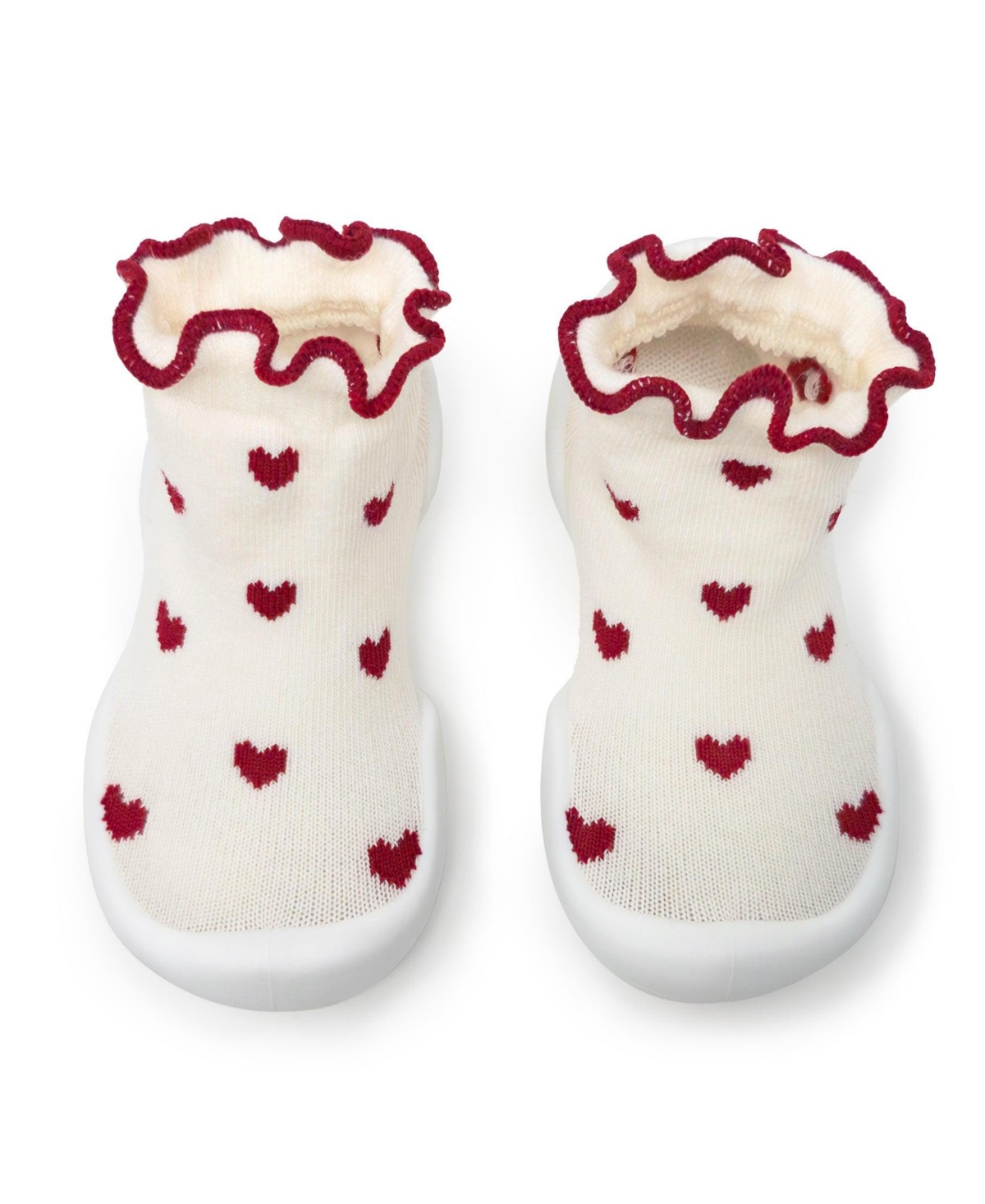 Komuello Baby Girls First Walk Sock Shoes Sweet Hearts