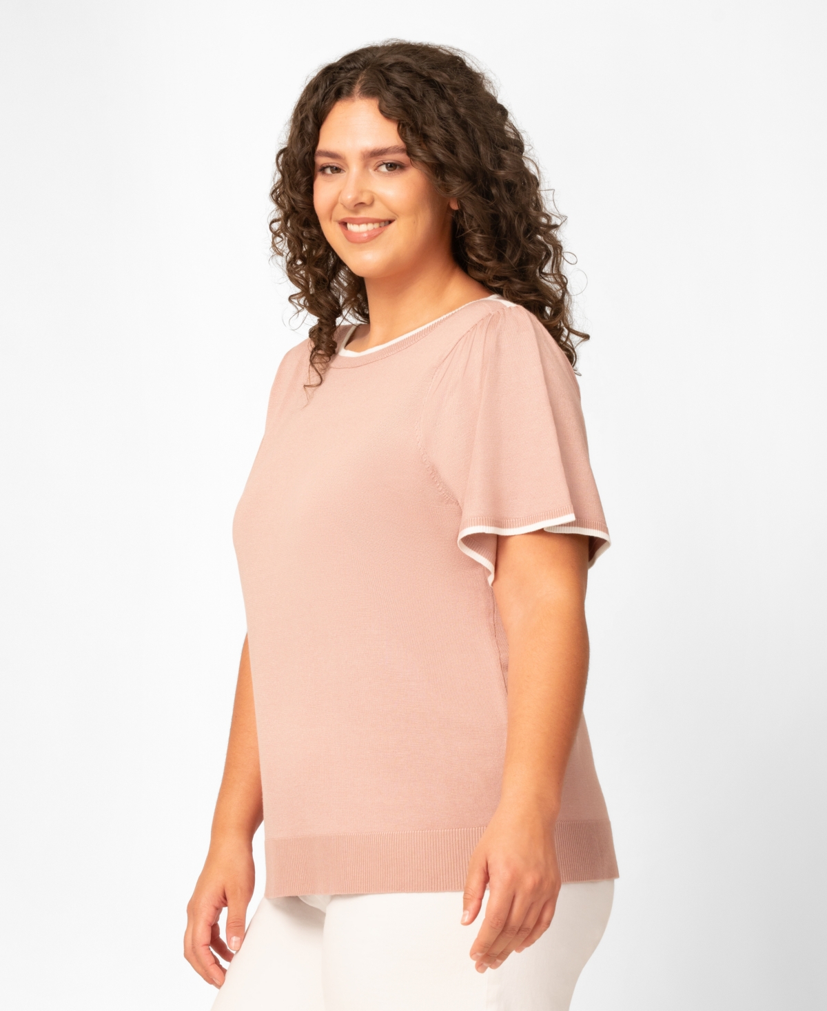Melissa Paige Plus Elbow Flare-Sleeve Boat Neck Top, Macy's Exclusive