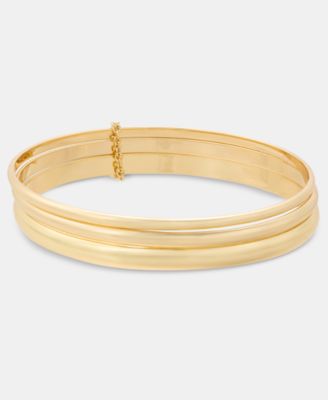 Gold-Tone Logo Bangle Bracelets, 3-Piece Set