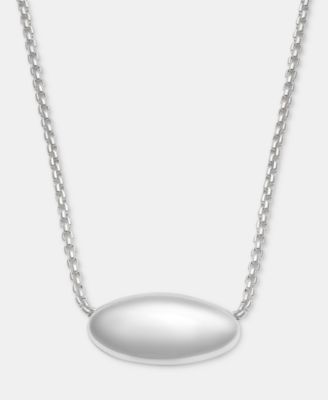 Metal-Tone Puffy Pear Pendant Necklace 