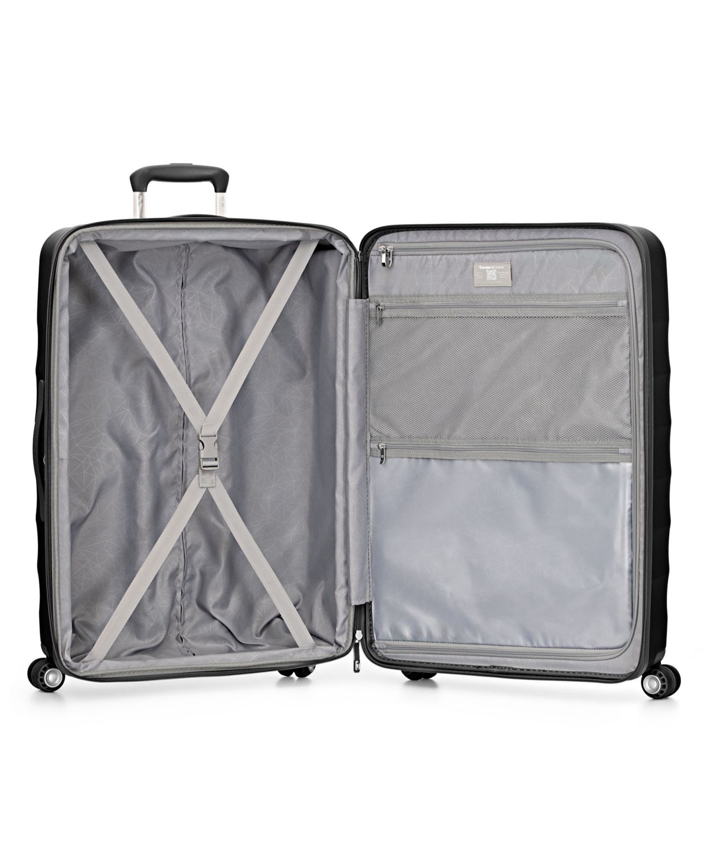 Чемоданы Traveler's Choice Elm 2-Pc. Carry-On Hardside Expandable Spinner Luggage Set, цвет: Чёрный — фото 3