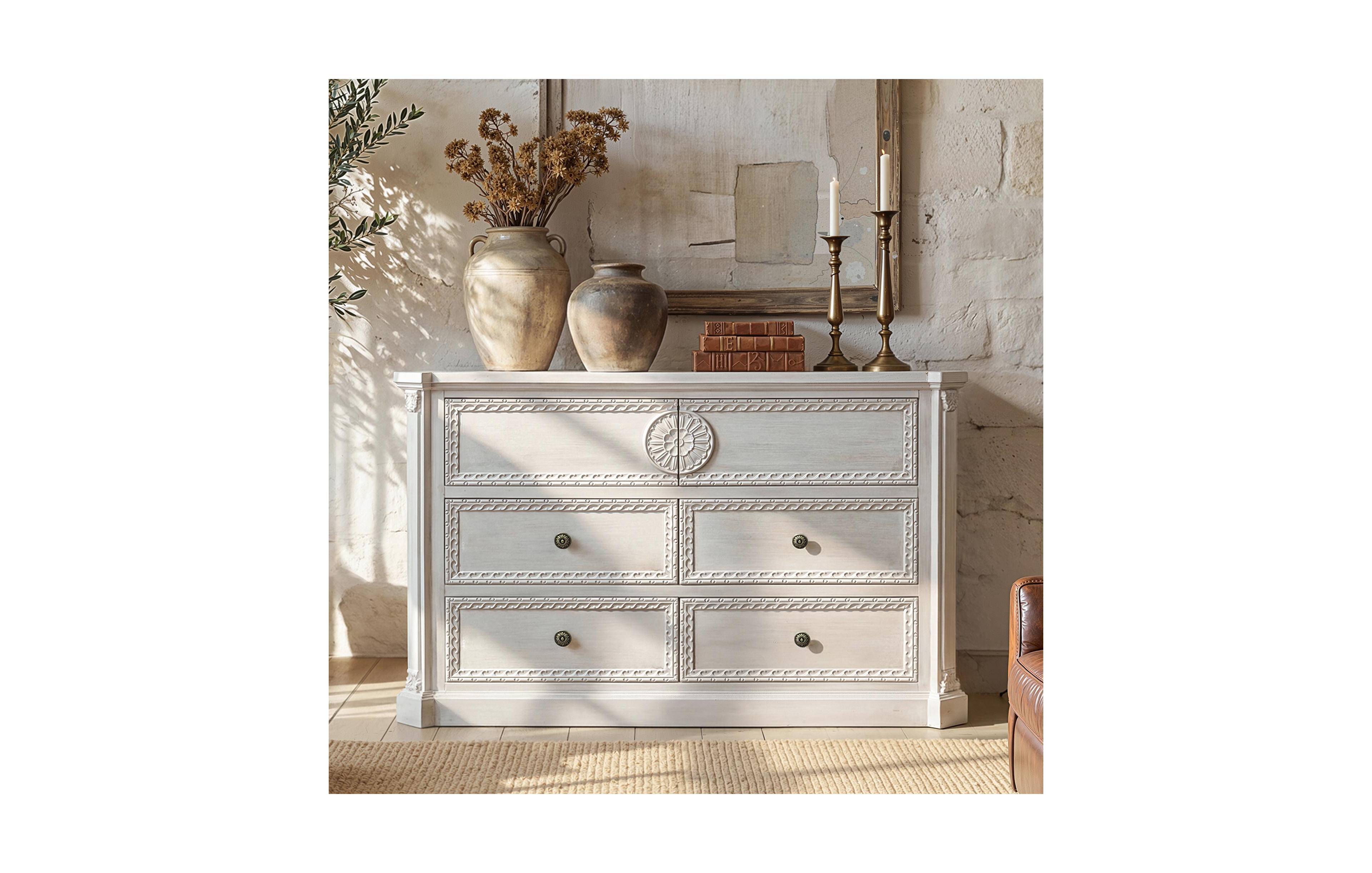Homsee White Storage Dresser Organizer With 6 Drawers