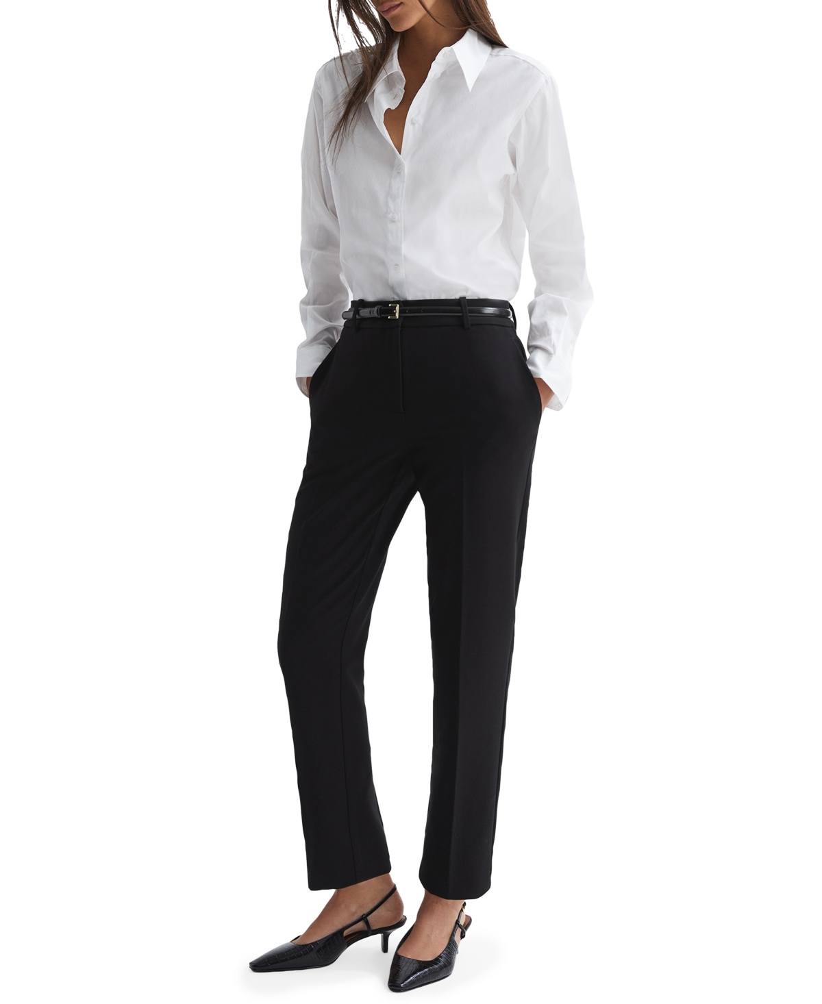 Reiss Women's Slim Fit Suit Pants - Black