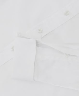 Women's Cotton-Sateen Folded-Cuff Shirt
