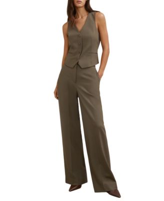 Women's Solene Wool-Blend Wide-Leg Suit Pants