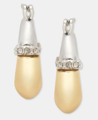 Pav&eacute; Rondell Huggie Hoop Earrings