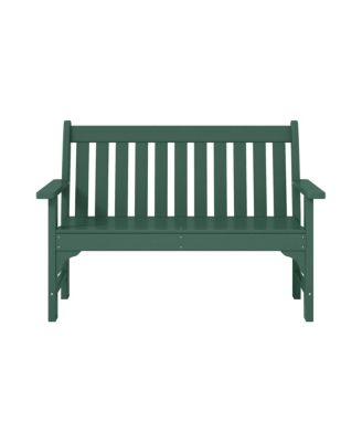 Outdoor 2-Person All-Weather HDPE Front Porch Garden Bench