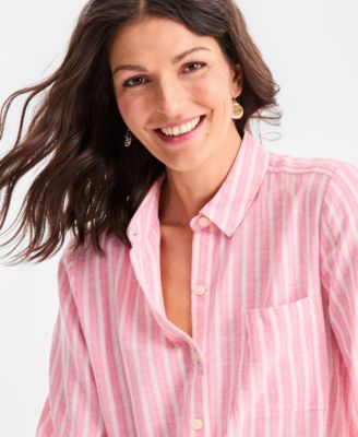 Women's Striped Long-Sleeve Perfect Shirt