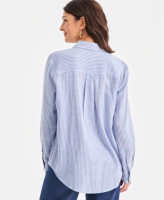 Women's Embroidered Stripe Perfect Shirt
