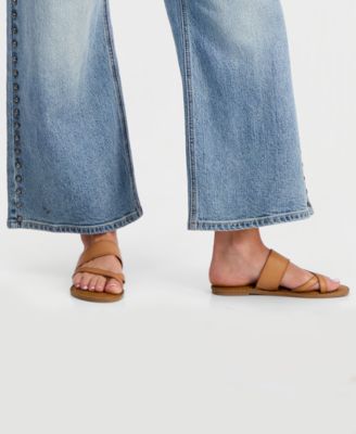 Petite Studded Wide-Leg Jeans