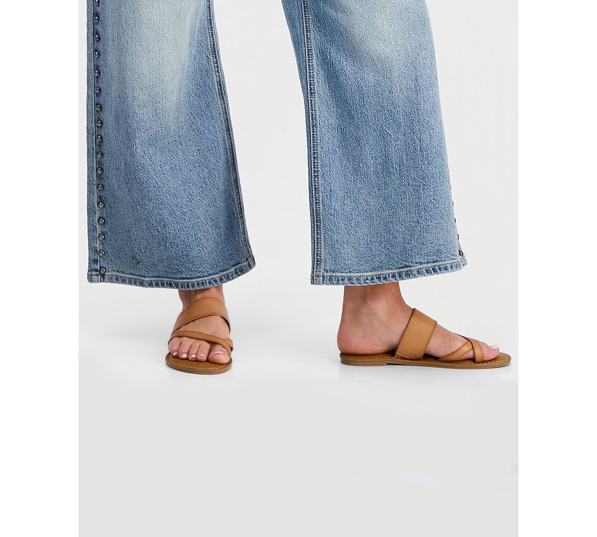 And Now This Petite Studded Wide-Leg Jeans, Macy's Exclusive view 6 — MAYCSS fashion products