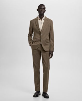 Men's Stretch Fabric Super Slim-Fit Suit Trousers