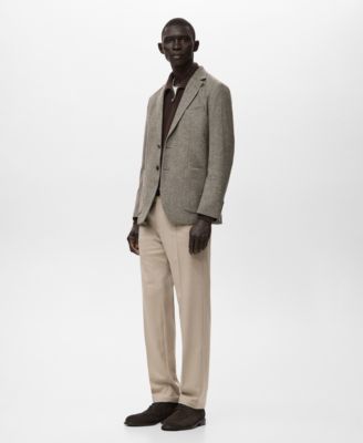 Men's Slim Fit Wool Blend Blazer