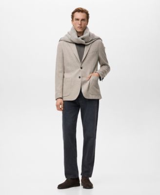 Men's Slim Fit Flecked Wool Blazer