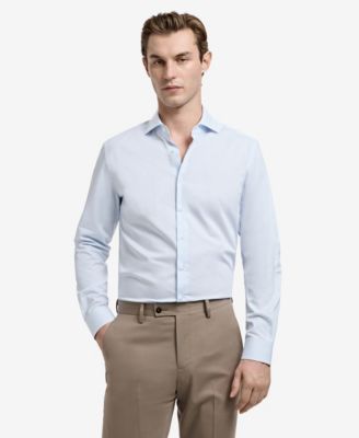 Men's Slim Fit Thousand Striped Dress Shirt