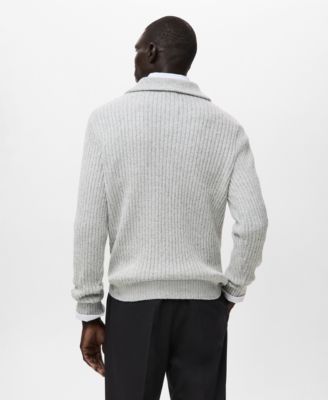 Men's Wool-Blend Zipper Sweater