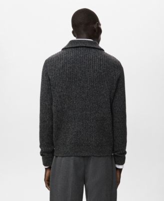Men's Wool-Blend Zipper Sweater