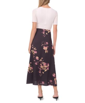 Women's A-Line Midi Slip Skirt
