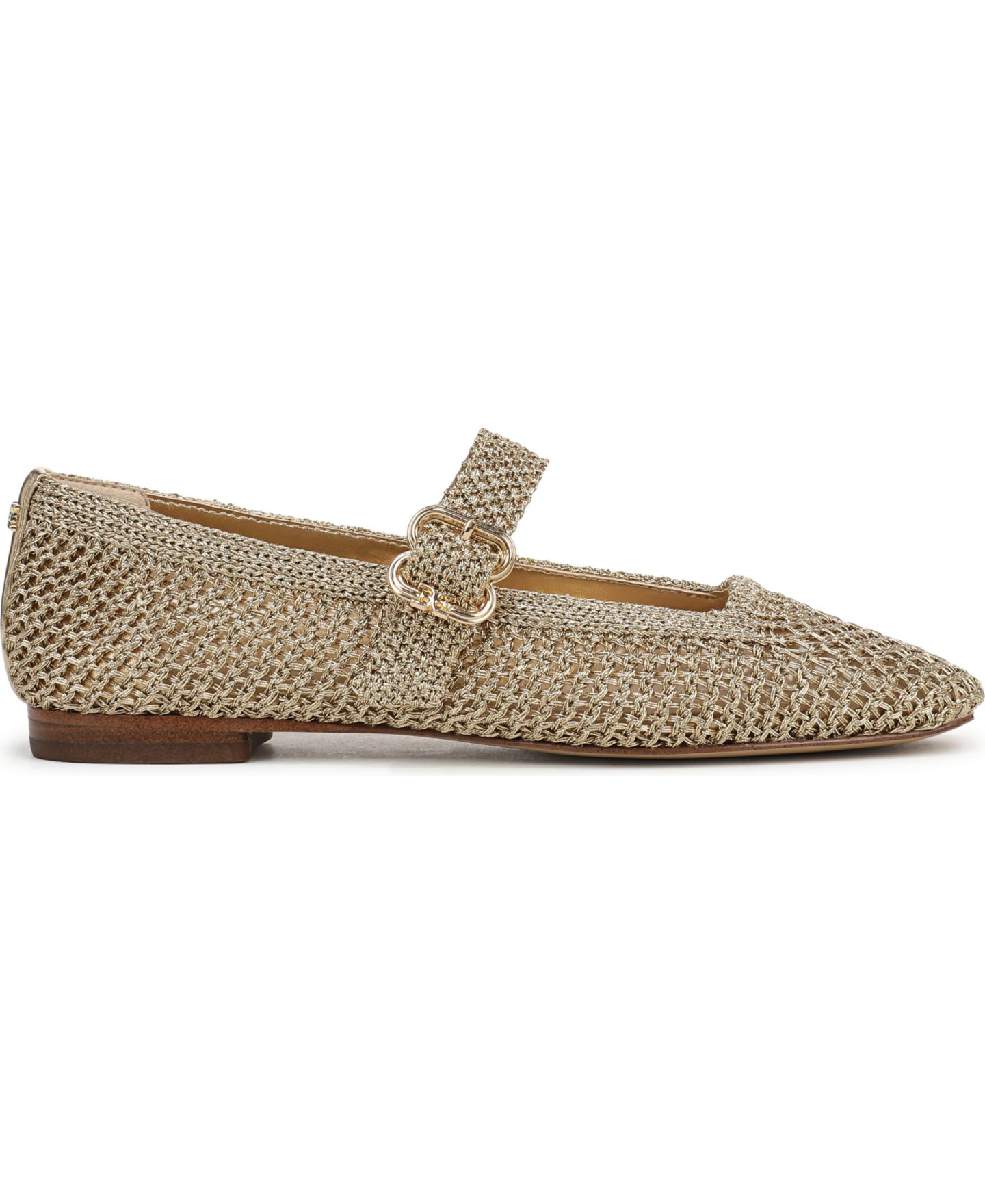 Женские трикотажные балетки Sam Edelman Michaela Mary Jane, цвет: Янтарный золотой — фото 2