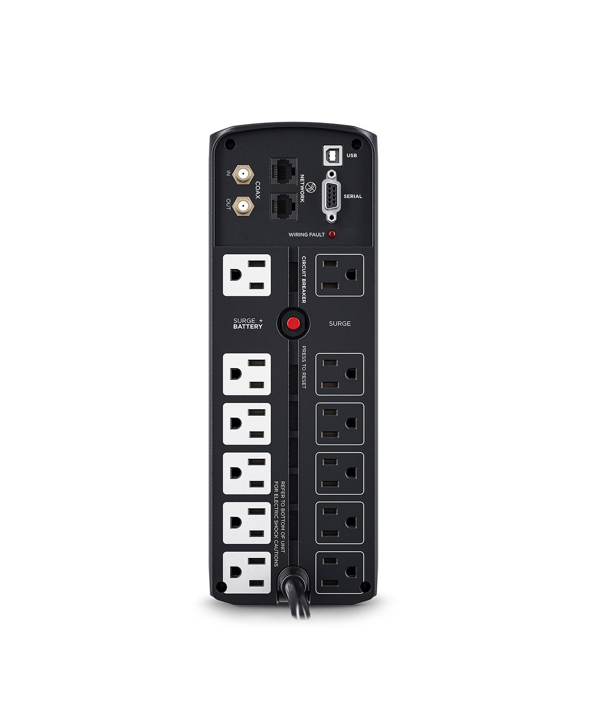 CyberPower CP1500AVRLCDTAA 1500VA/900W Simulated Sinewave Intelligent LCD Mini-Tower Ups System, Taa Compliant, Black