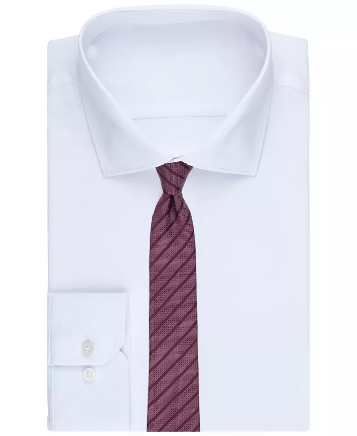 Men's Saxon Striped Slim Tie - thumbnail 3