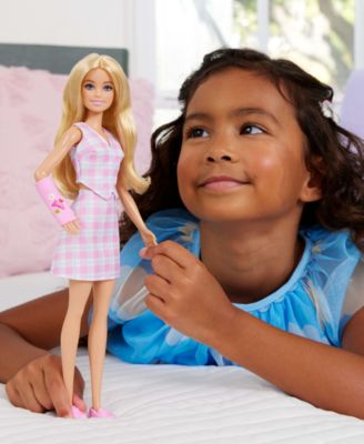 Fashionistas Doll with Arm Cast and Plaid Top and Skirt