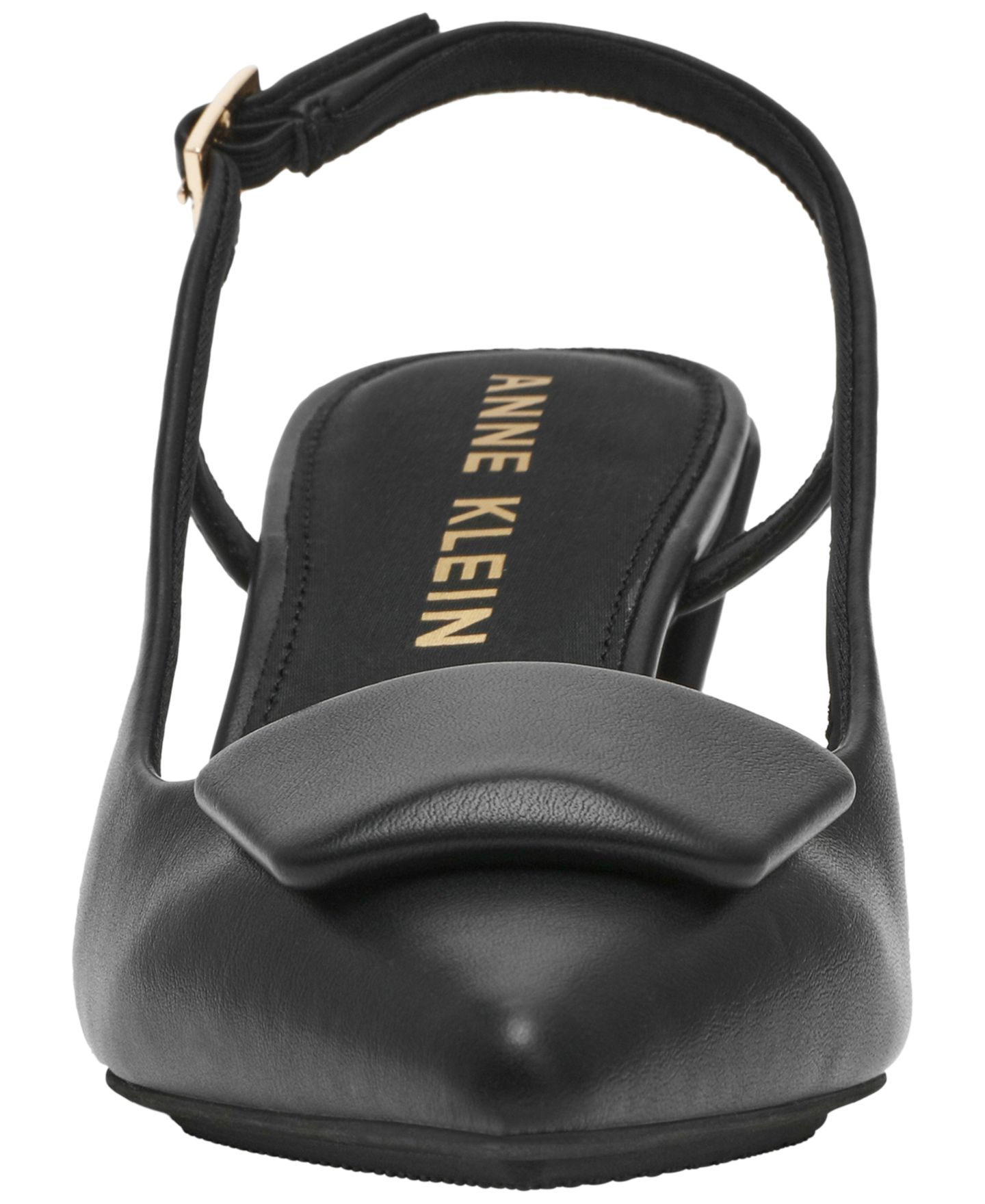 Женские туфли Anne Klein Renetta Slingback Block Heel Pumps, цвет: Чёрный гладкий — фото 6