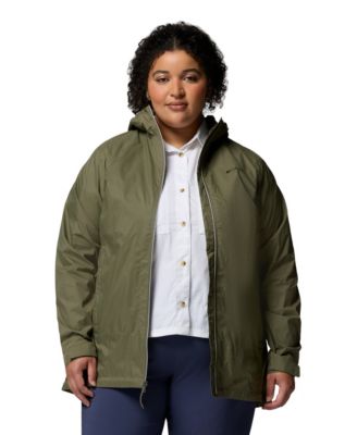Plus Size Switchback Lined Long Zipper Jacket