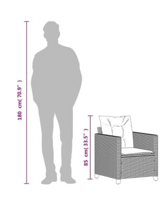 24 x 26.4 x 27.2 in PE rattan  Garden Chair