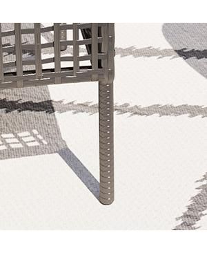 4 Piece Outdoor Patio PE Rattan Conversation Set with Tempered Glass Table Soft Cushions for Backyard Pool Lawn