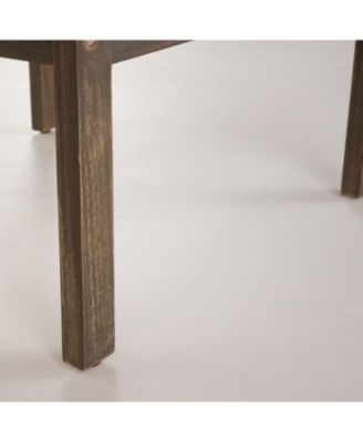 4 Piece Acacia Wood Outdoor Chat Set Water Resistant Cream Gray Cushions Heavy Duty Frame for Patio Garden Leisure